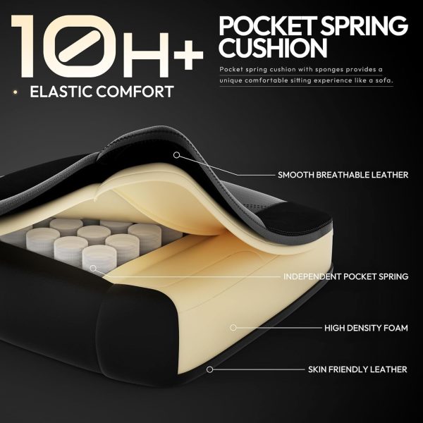 Gaming Chair with Massage and Packet Spring Cushion,Ergonomic Gamer Chairs for Adults with Footrest 300lbs,High Back Gamer Leather Chair with Headrest and Lumbar Support